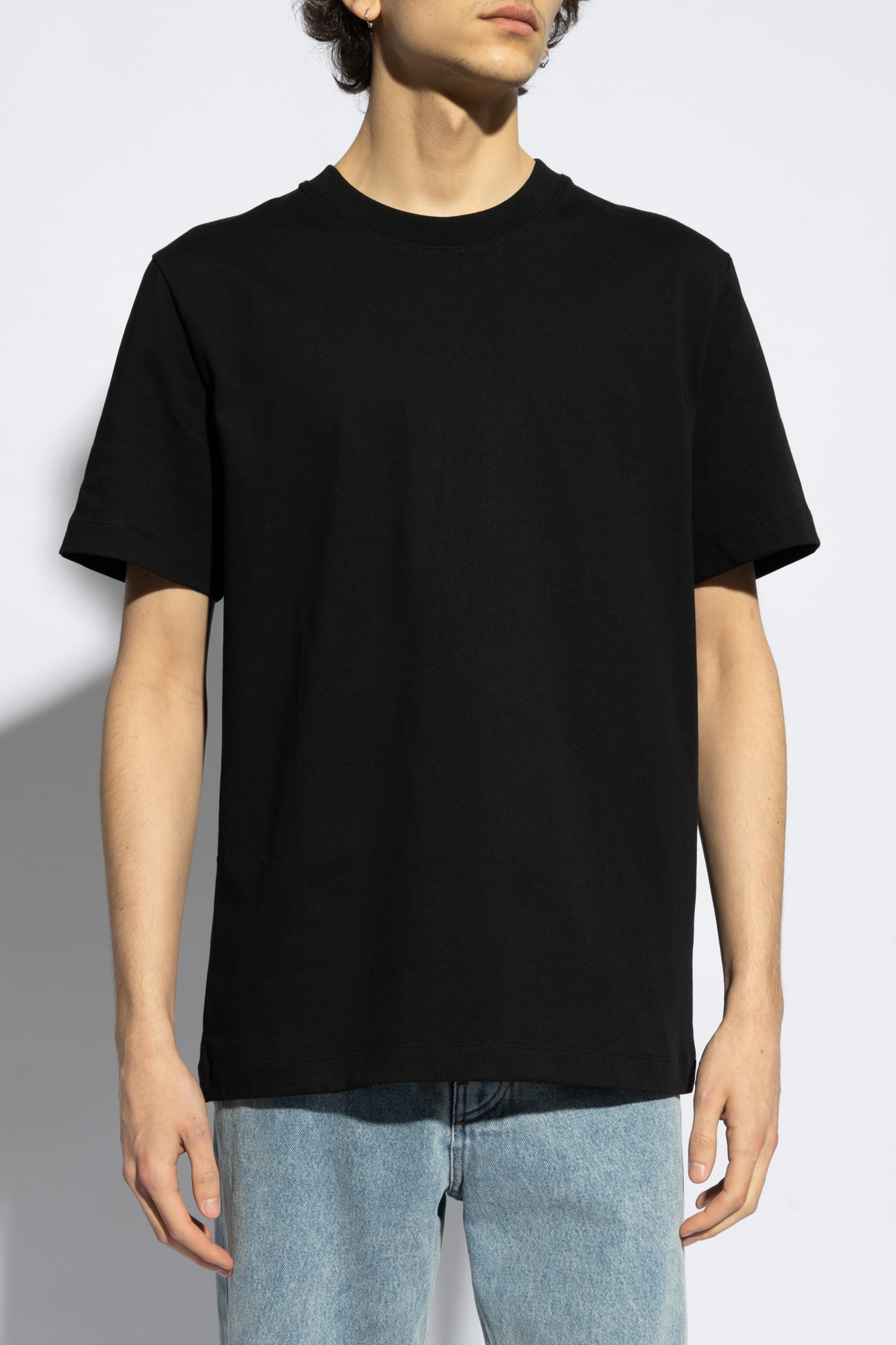 Tシャツ・カットソー HELMUT LANG Men T-shirt Black P02HM511 A05 shirt Helmut Lang - Black Cotton T - SchaferandweinerShops